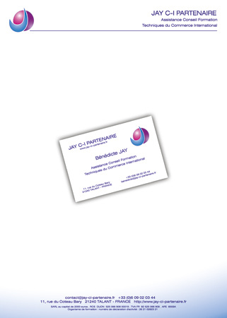 Création logo et charte graphique pour Jay C-I Partenaire, formation au commerce international.