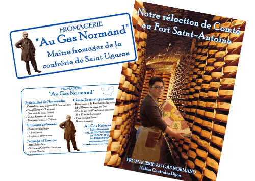 Création graphique et design pour la fromagerie Au gas normand