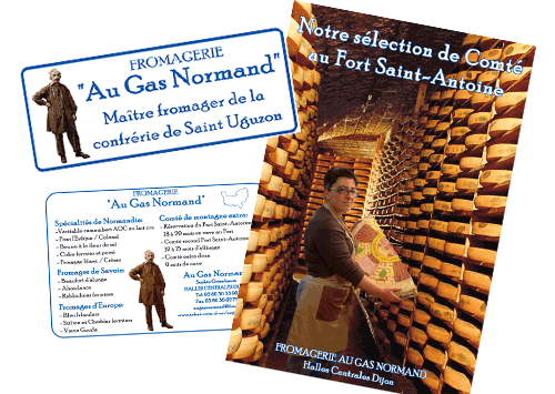 Cration graphique et design pour la fromagerie Au gas normand